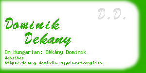 dominik dekany business card