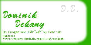 dominik dekany business card